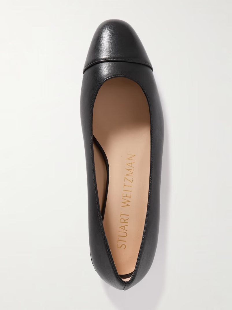 Pearl faux pearl-embellished leather ballet flats Pearl faux pearl-embellished leather ballet flats