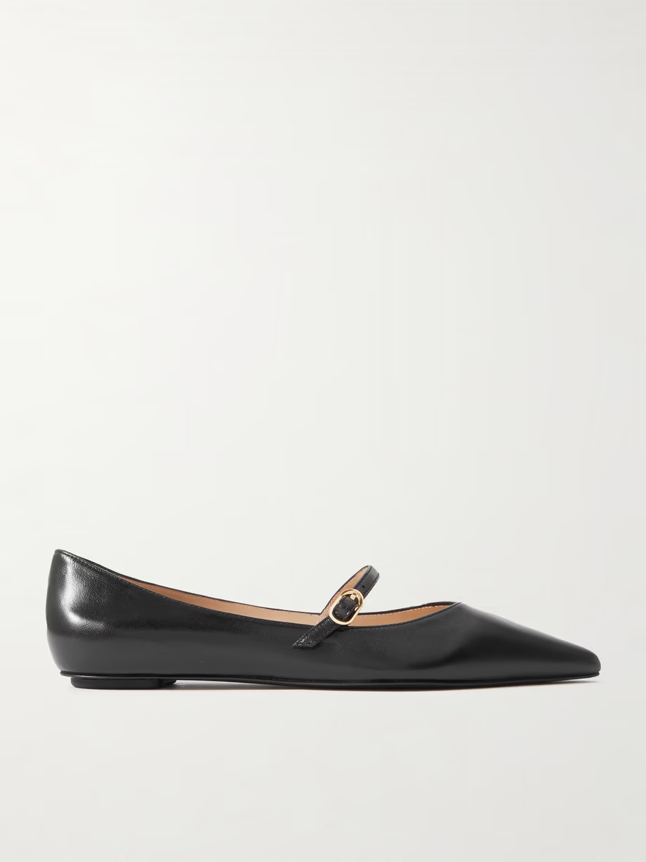 Emilia leather Mary Jane point-toe flats Emilia leather Mary Jane point-toe flats