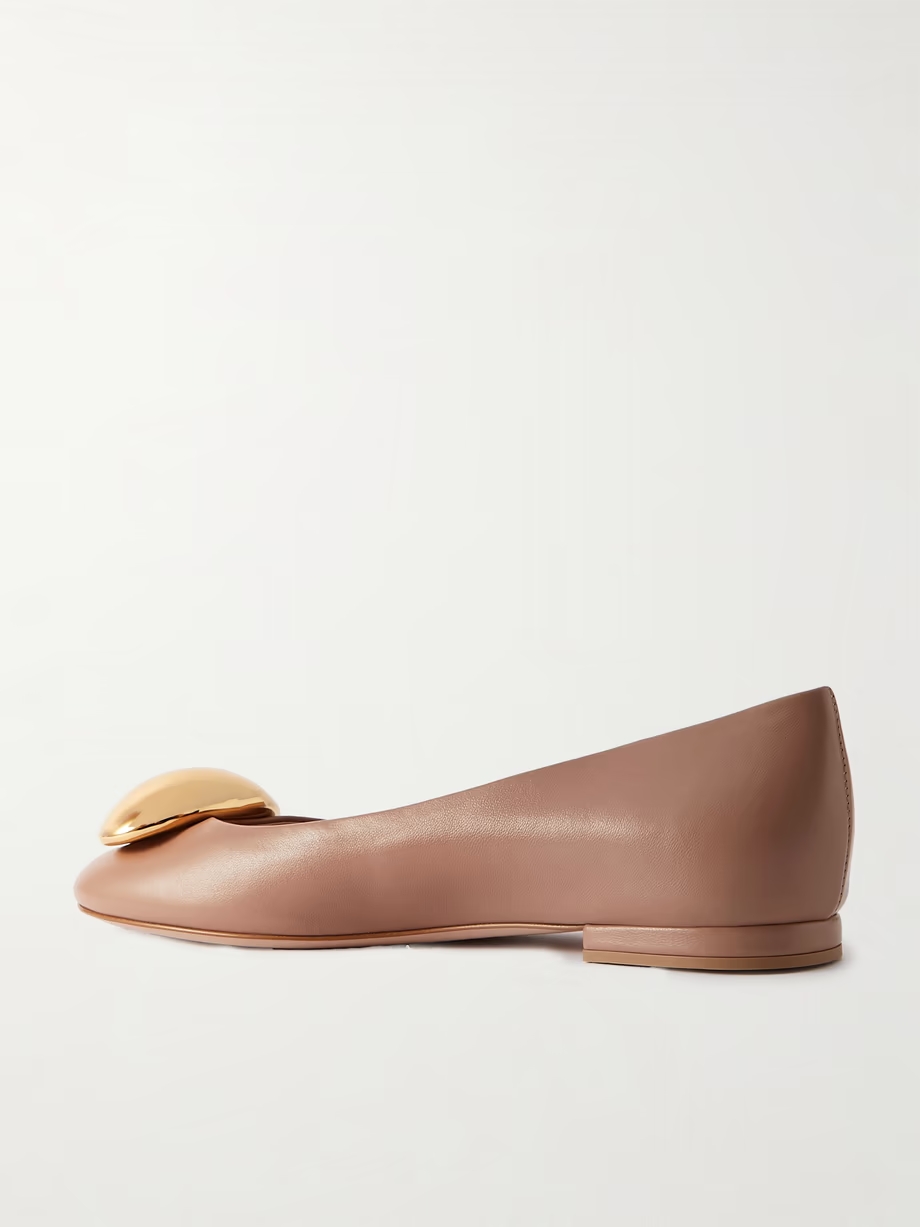 Embellished leather ballet flats Embellished leather ballet flats