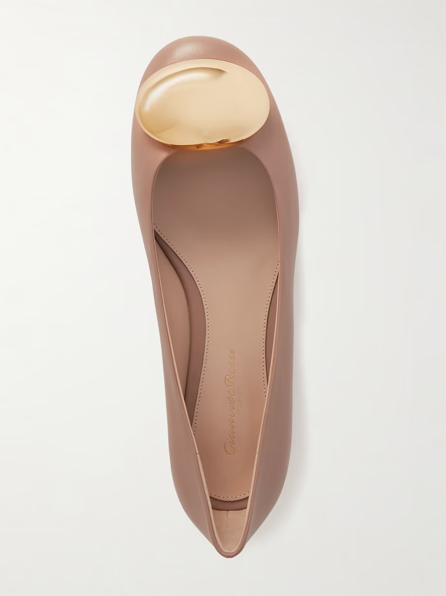 Embellished leather ballet flats Embellished leather ballet flats