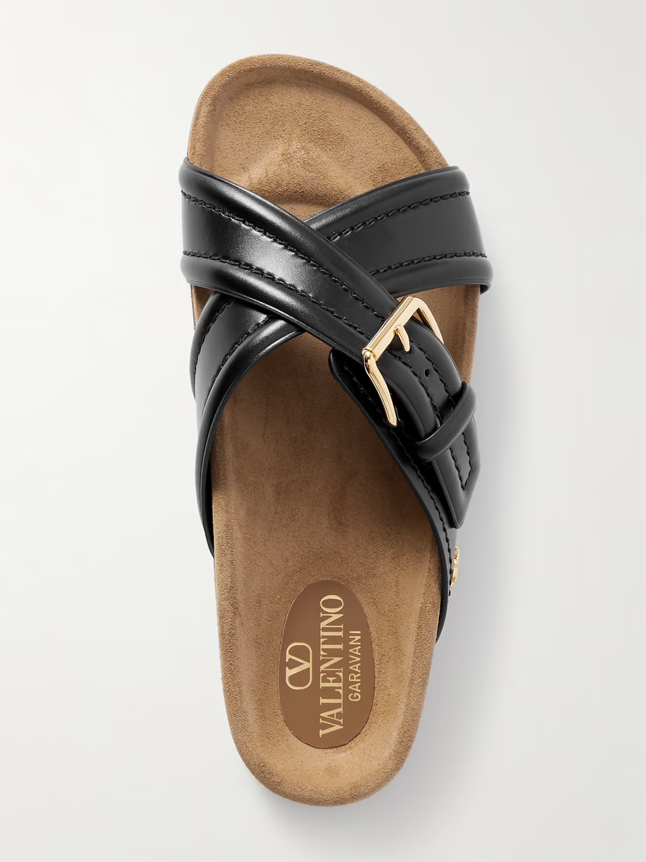 Fussfriend buckled leather slides Fussfriend buckled leather slides