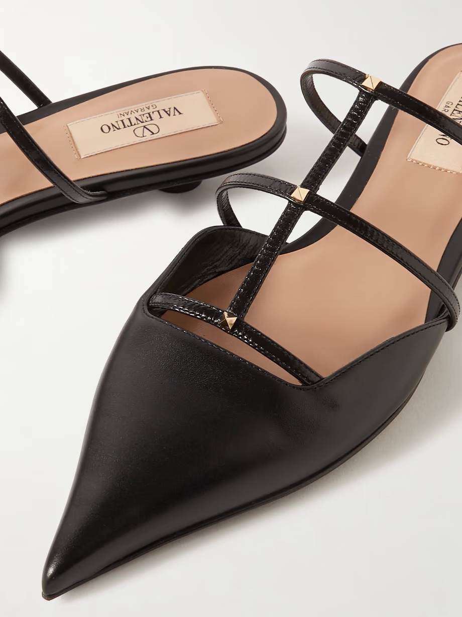 Rockstud 20 embellished leather mules Rockstud 20 embellished leather mules