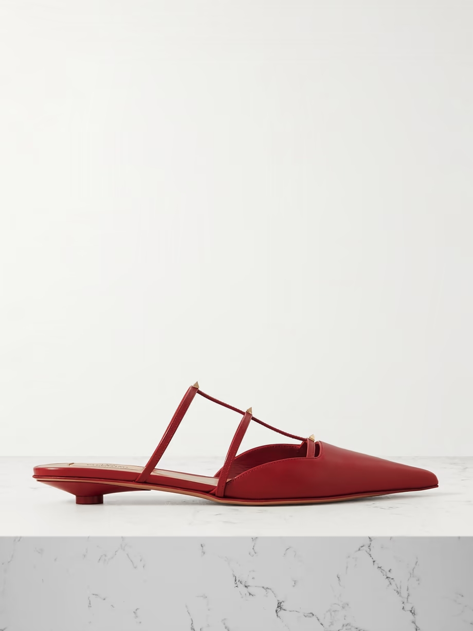 Rockstud 20 embellished leather mules Rockstud 20 embellished leather mules