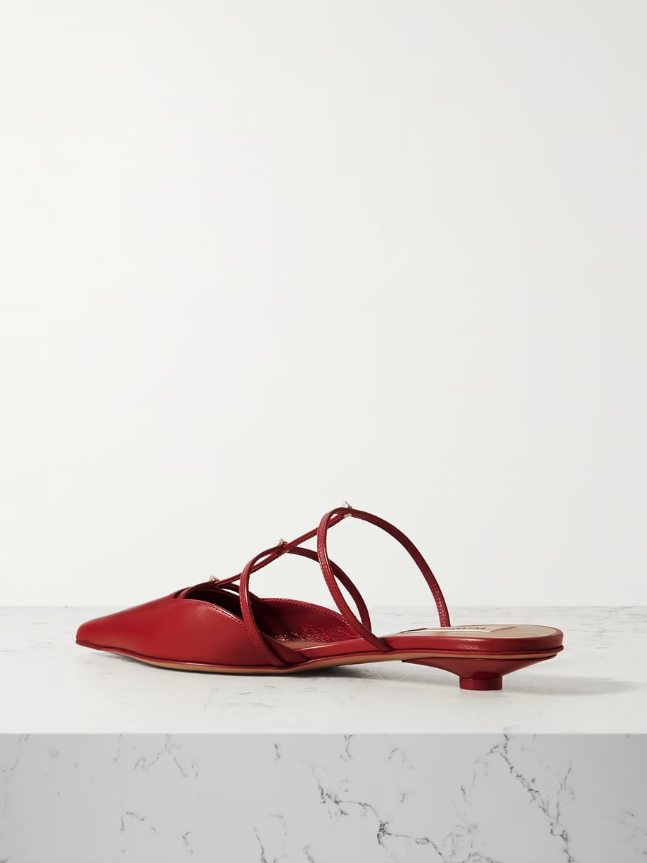 Rockstud 20 embellished leather mules Rockstud 20 embellished leather mules