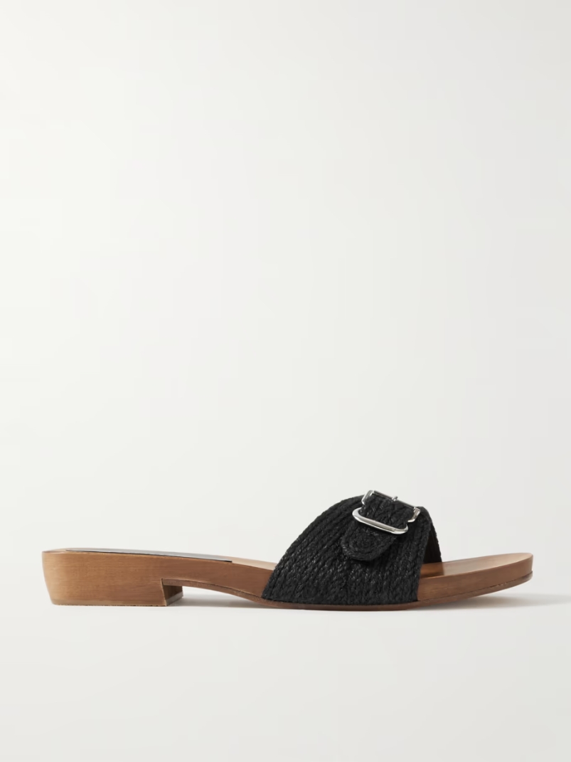 Clover buckled jute slides Clover buckled jute slides