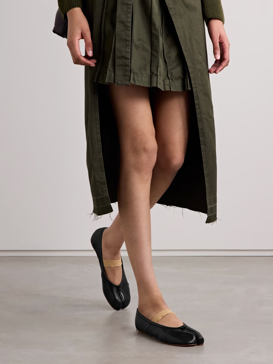 Tabi split-toe leather ballet flats Tabi split-toe leather ballet flats