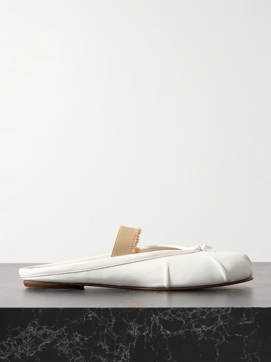 Tabi frayed split-toe leather ballet flats Tabi frayed split-toe leather ballet flats