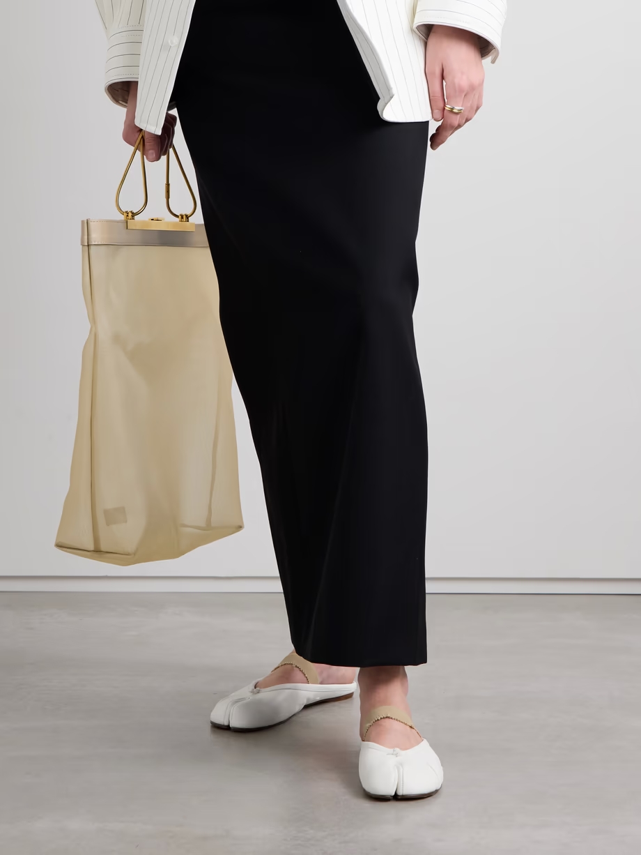 Tabi frayed split-toe leather ballet flats Tabi frayed split-toe leather ballet flats