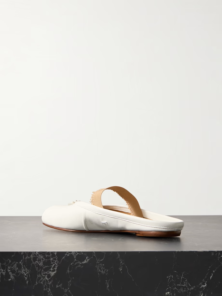 Tabi frayed split-toe leather ballet flats Tabi frayed split-toe leather ballet flats