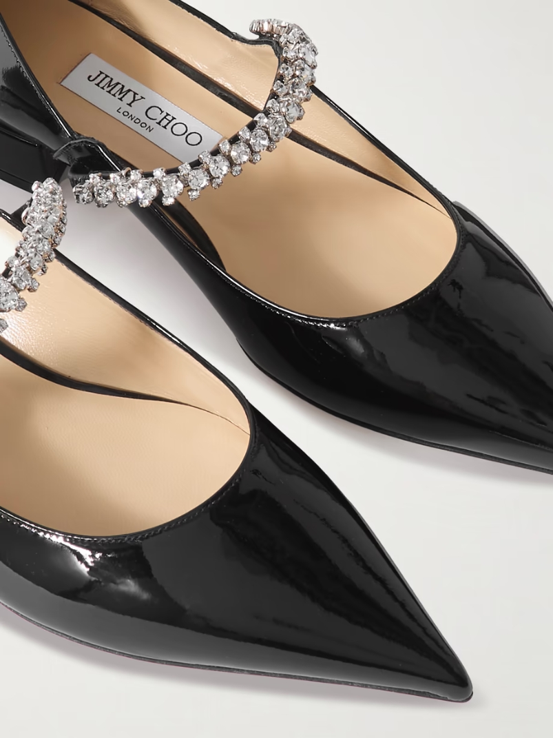 Bing 25 crystal-embellished patent-leather pumps Bing 25 crystal-embellished patent-leather pumps