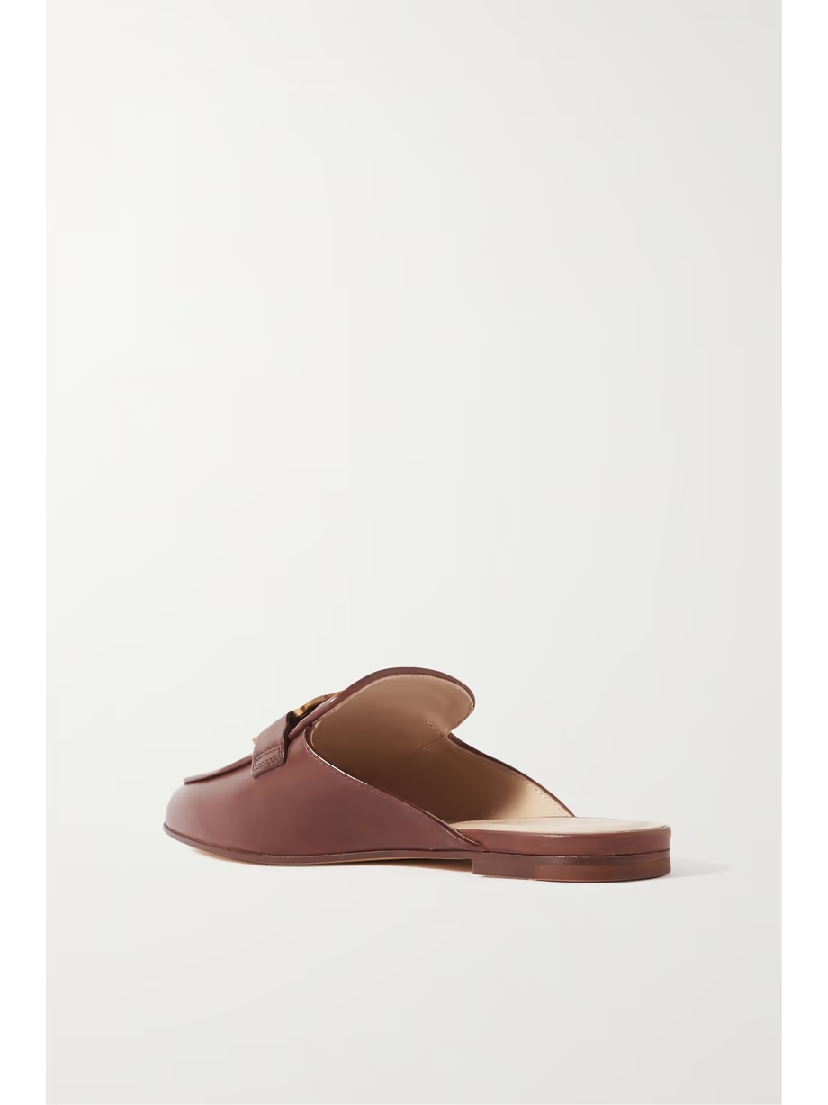 Embellished leather slippers Embellished leather slippers