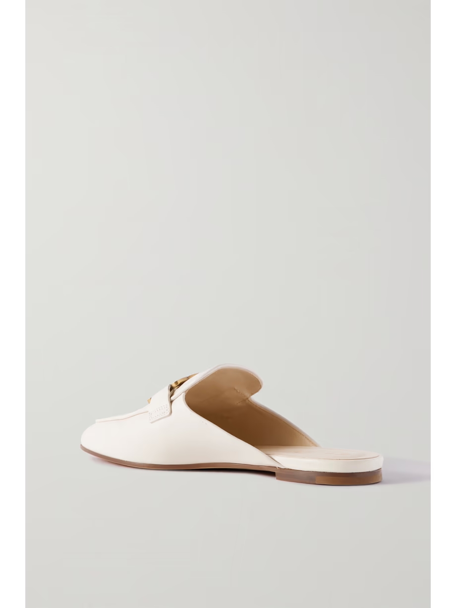 Embellished leather slippers Embellished leather slippers
