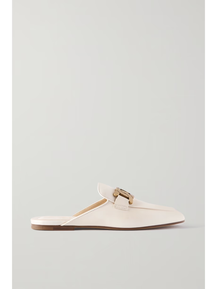 Embellished leather slippers Embellished leather slippers