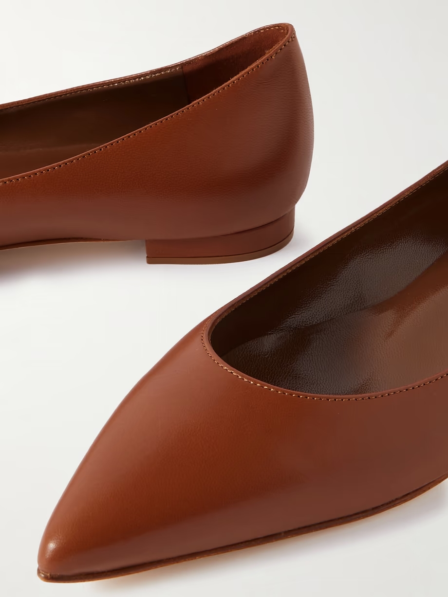 Kietta leather point-toe flats Kietta leather point-toe flats