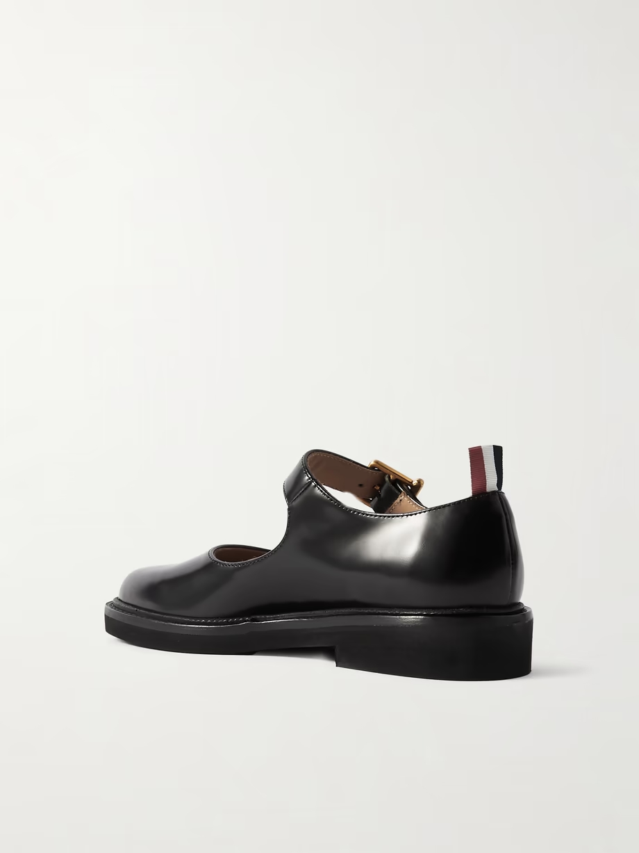 Glossed-leather Mary Jane ballet flats Glossed-leather Mary Jane ballet flats