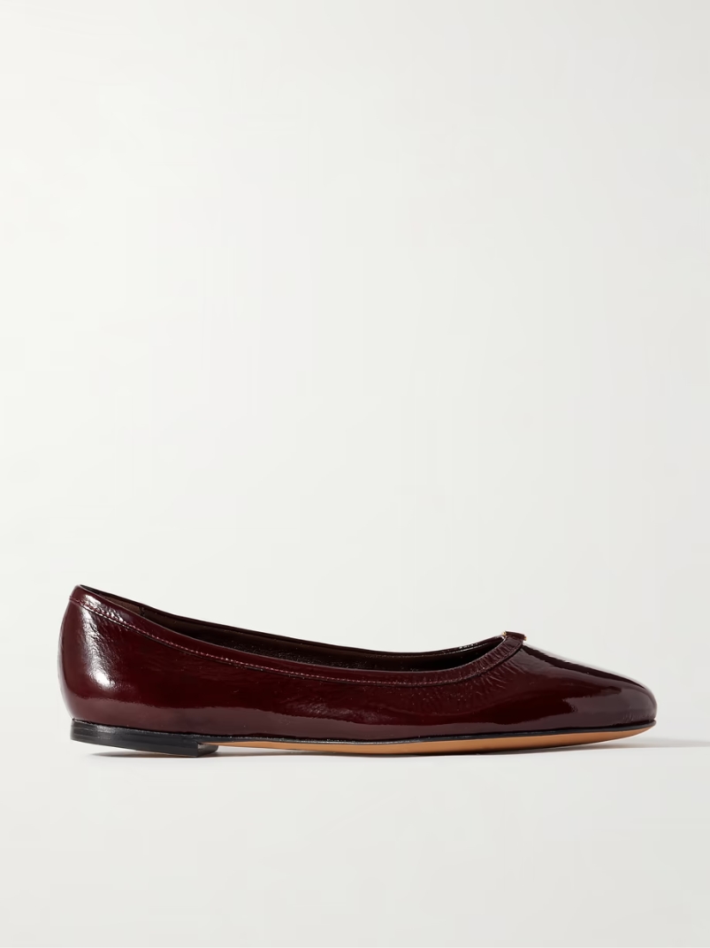 Marcie embellished patent-leather ballet flats Marcie embellished patent-leather ballet flats