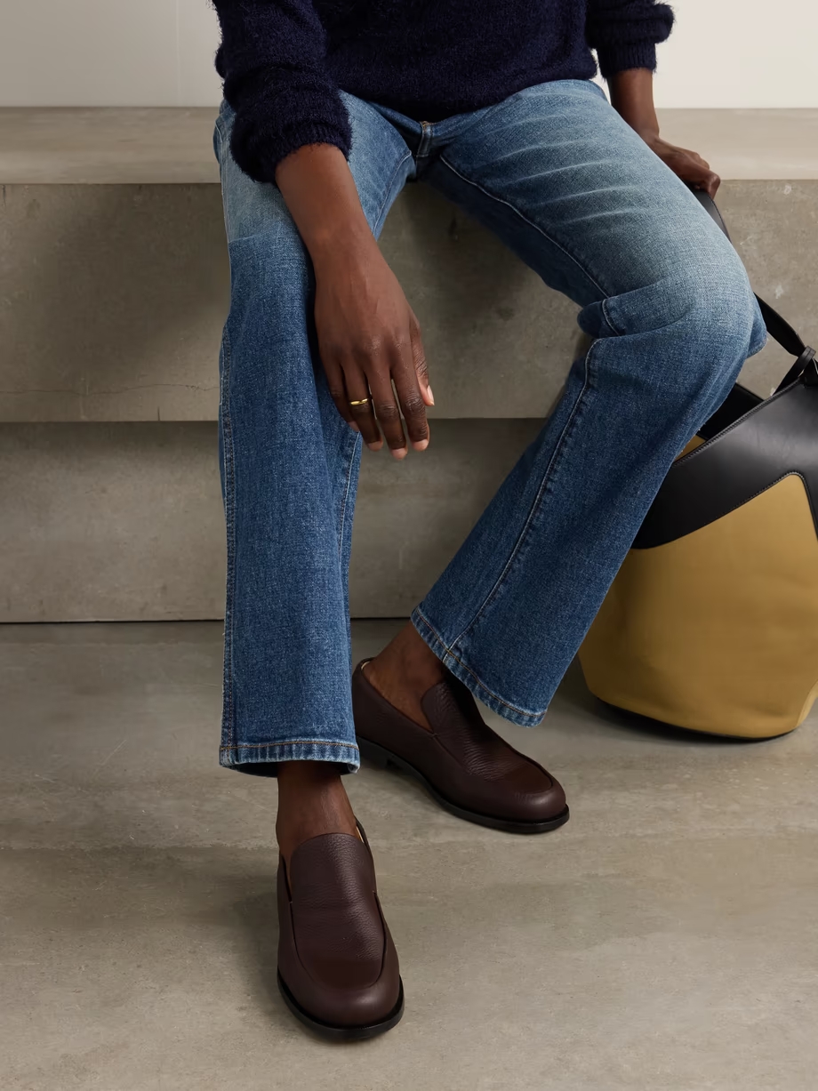Alessio textured-leather loafers Alessio textured-leather loafers
