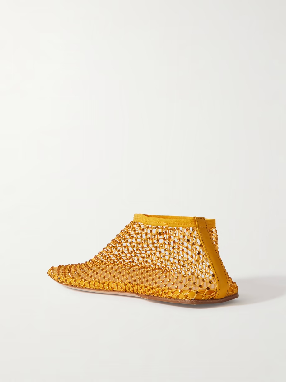Minette crystal-embellished mesh ballet flats Minette crystal-embellished mesh ballet flats