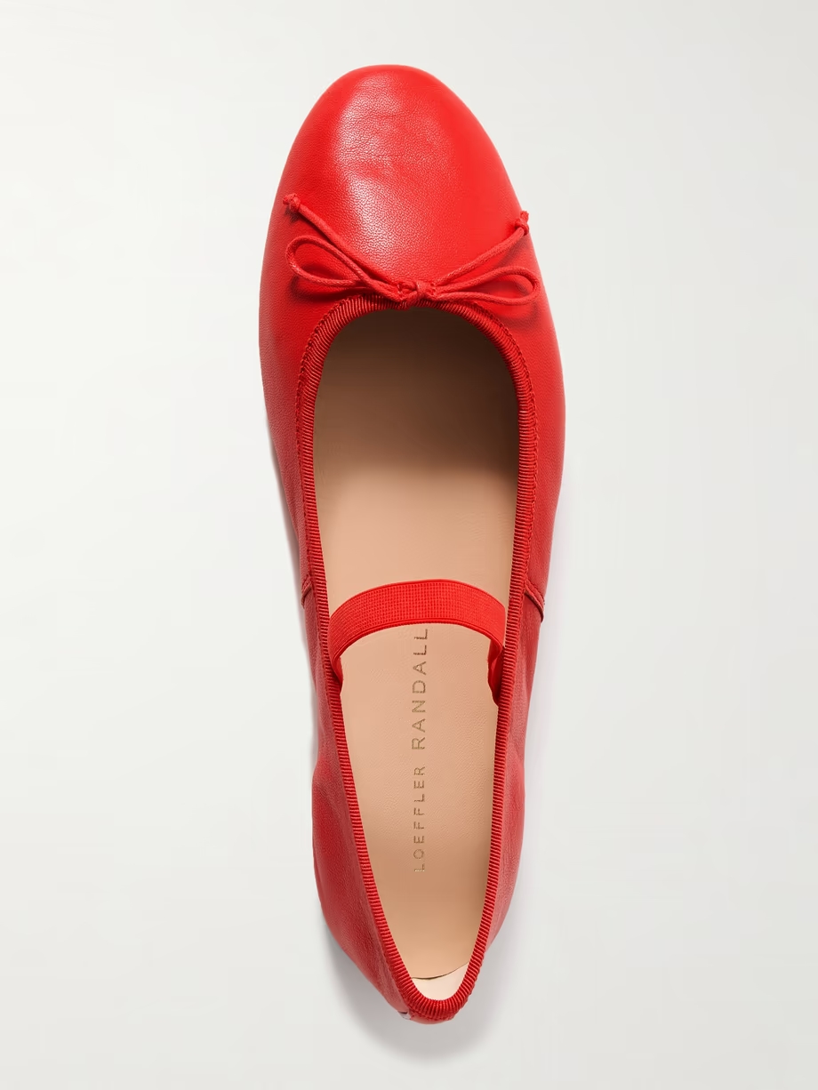 Leonie bow-embellished leather flats Leonie bow-embellished leather flats