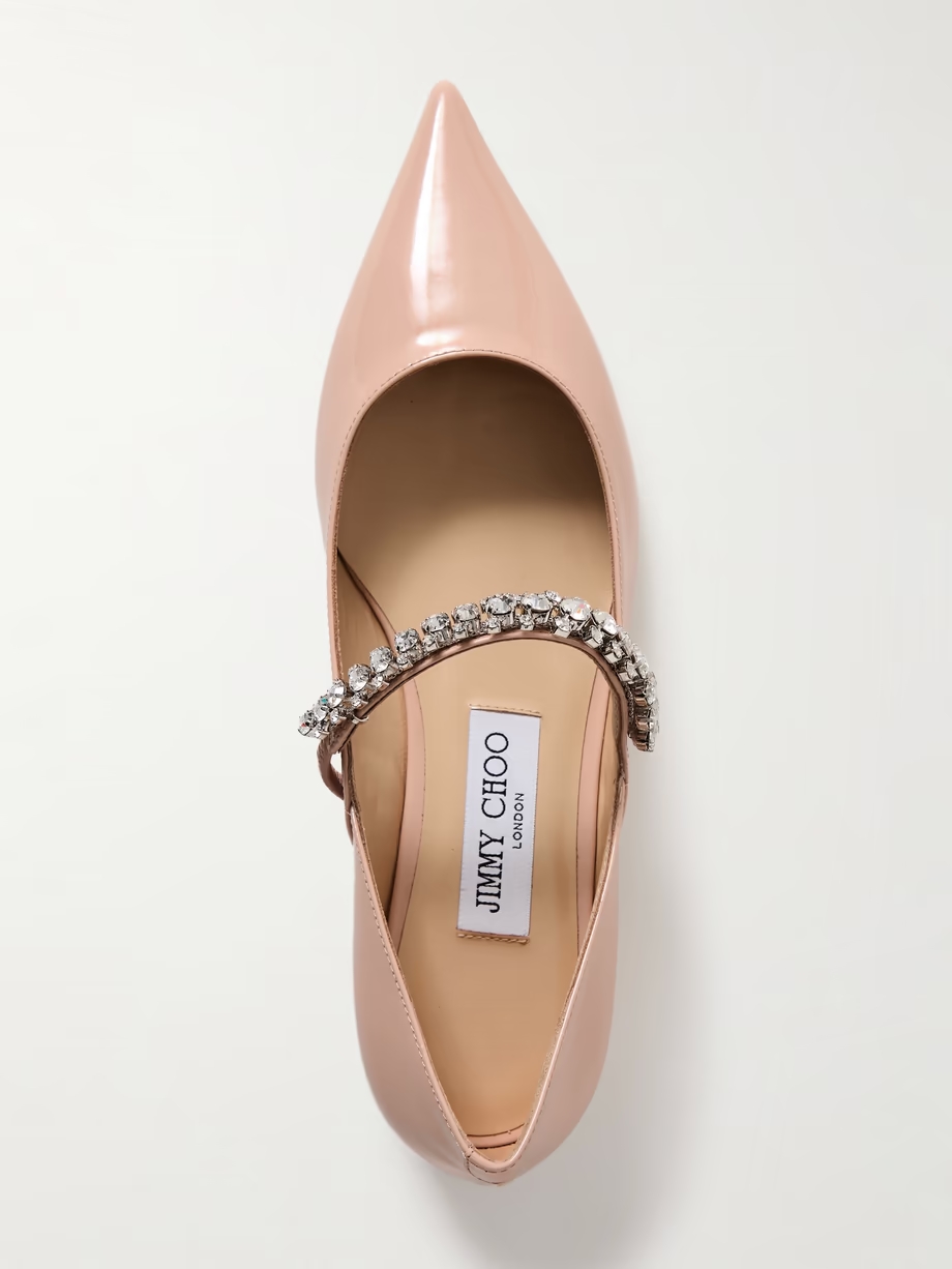 Bing 25 crystal-embellished patent-leather pumps Bing 25 crystal-embellished patent-leather pumps