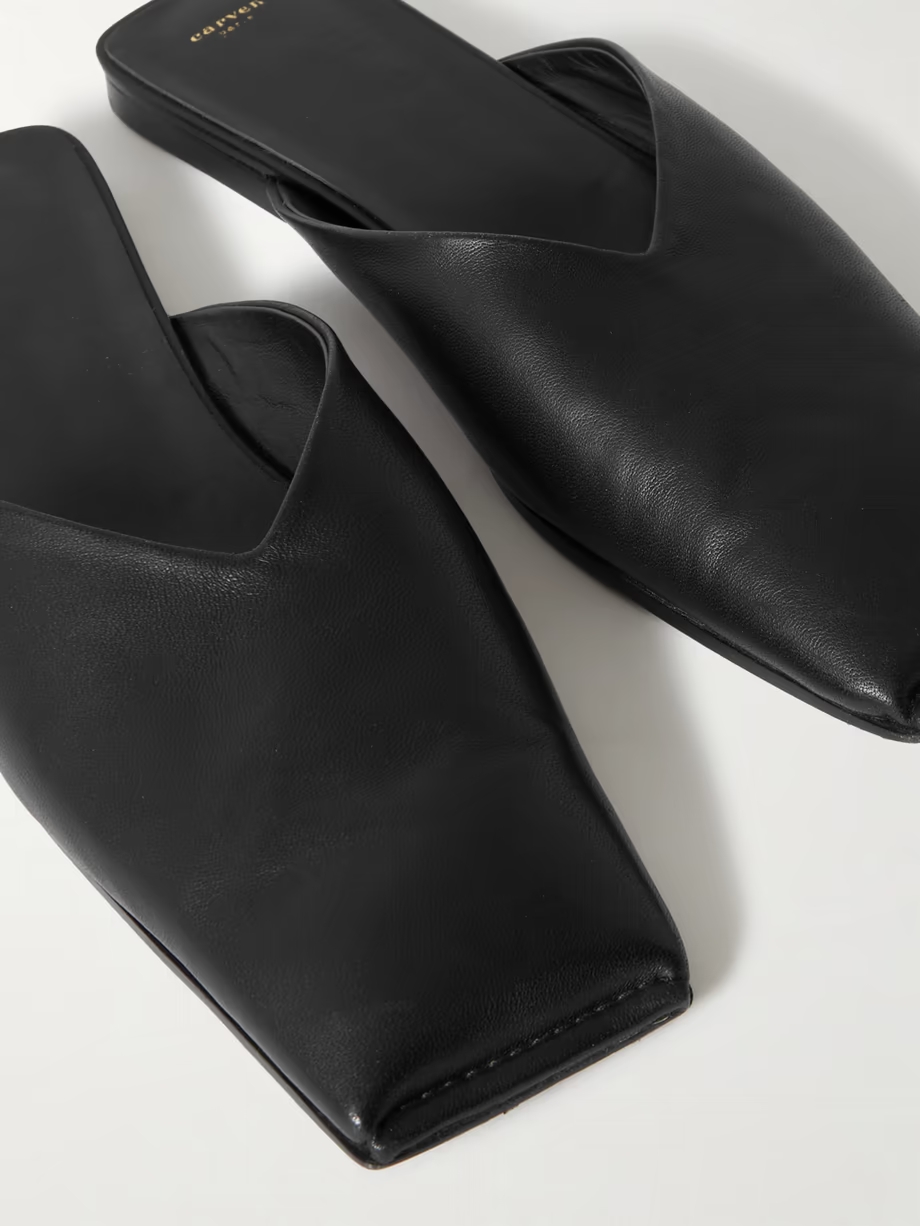Leather mules Leather mules