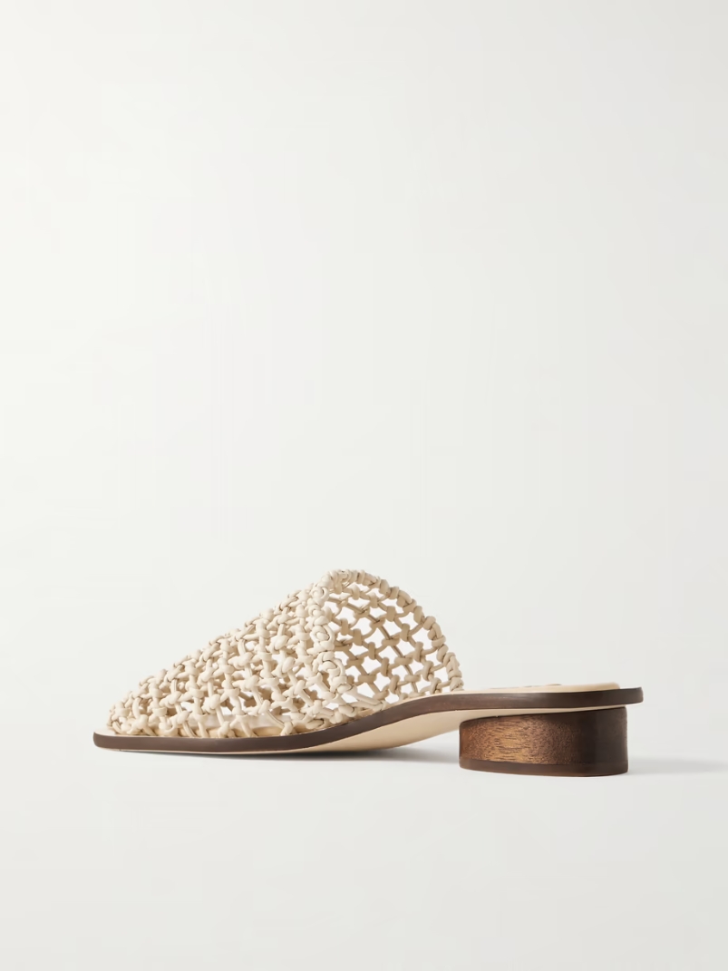 Merida woven leather mules Merida woven leather mules