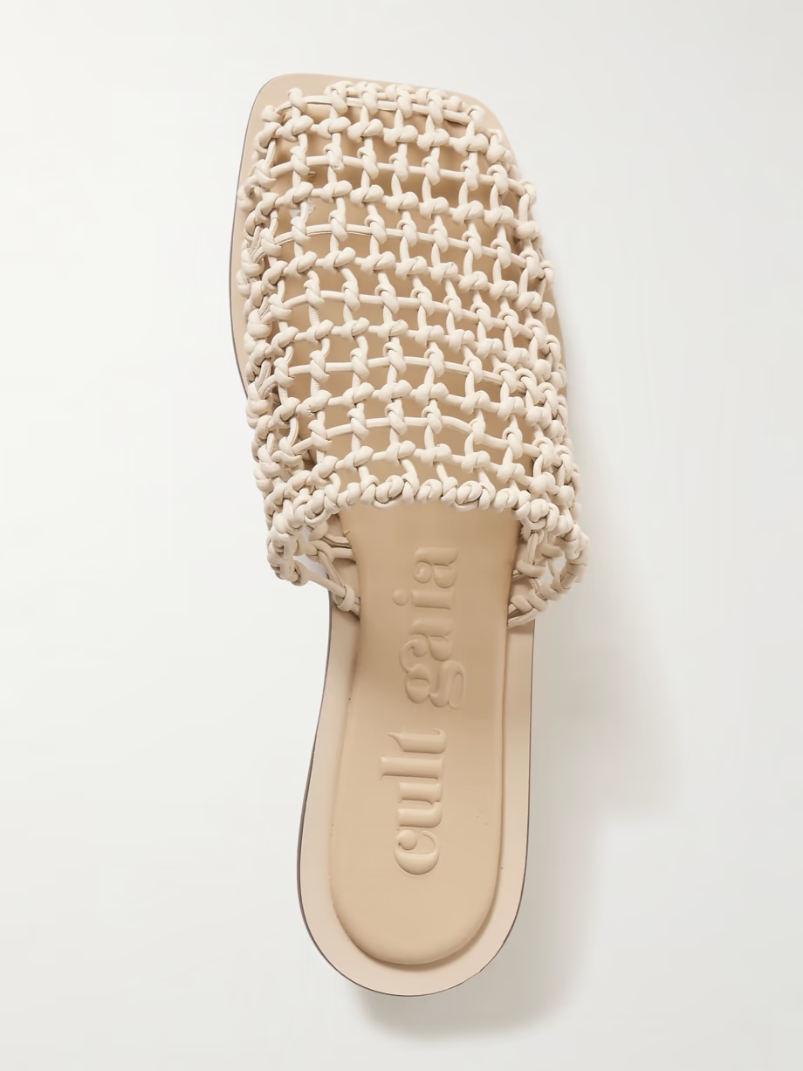 Merida woven leather mules Merida woven leather mules