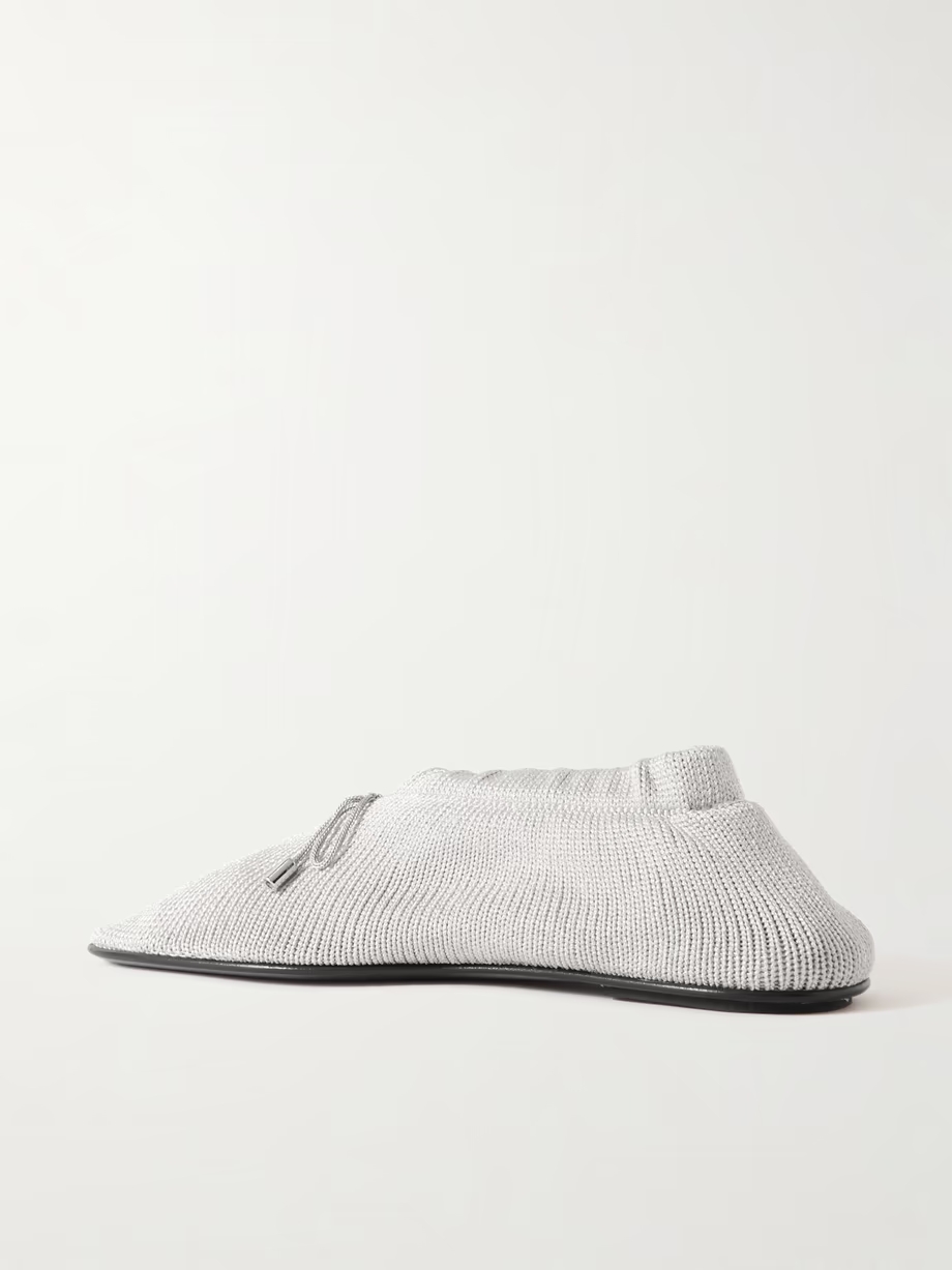Metallic knitted ballet flats Metallic knitted ballet flats