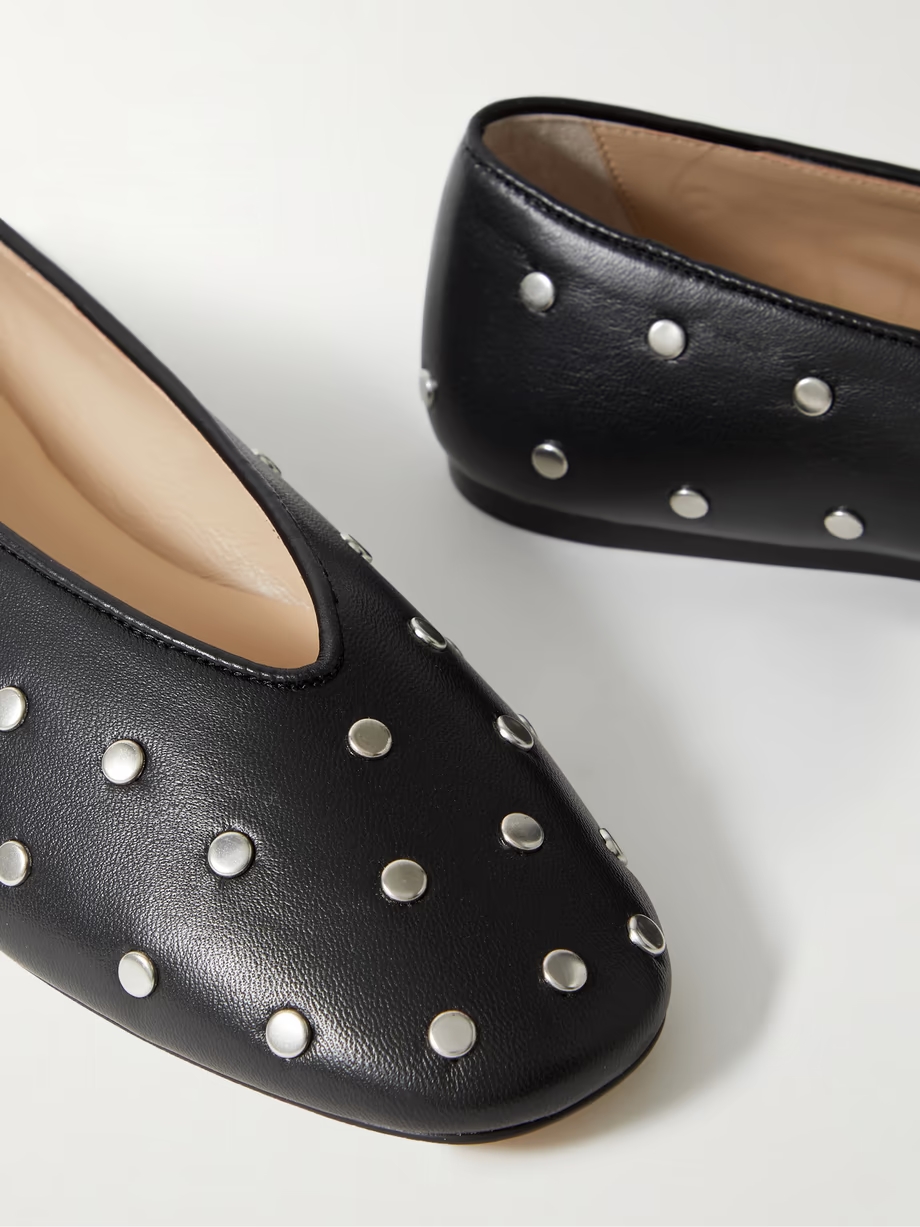 Regency studded leather ballet flats Regency studded leather ballet flats