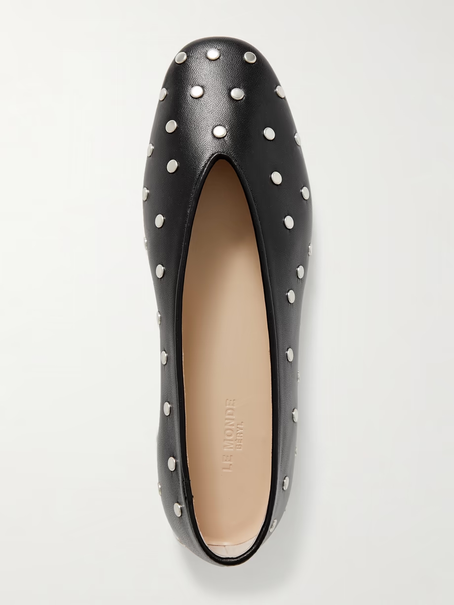 Regency studded leather ballet flats Regency studded leather ballet flats