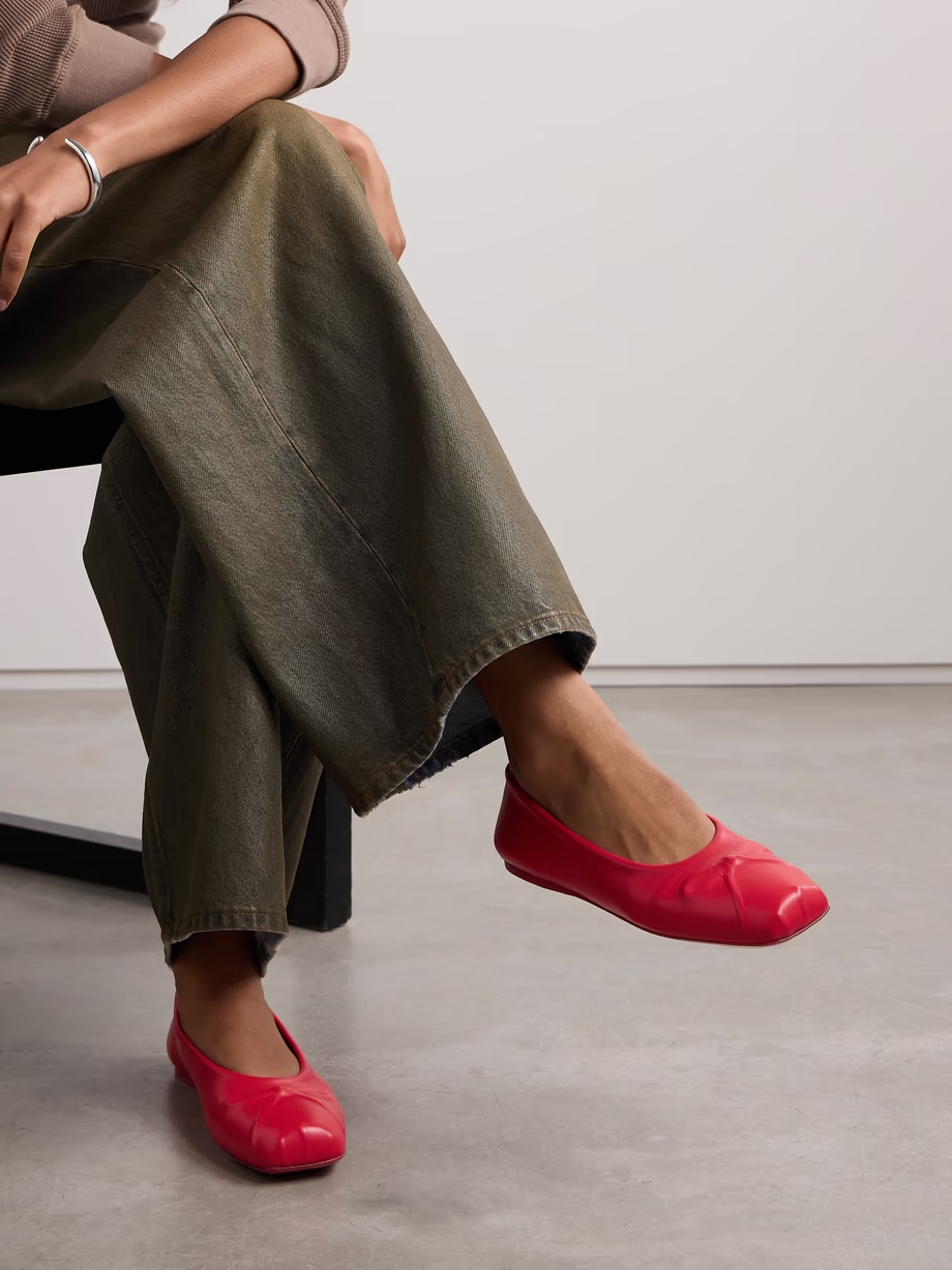 Embossed leather ballet flats Embossed leather ballet flats
