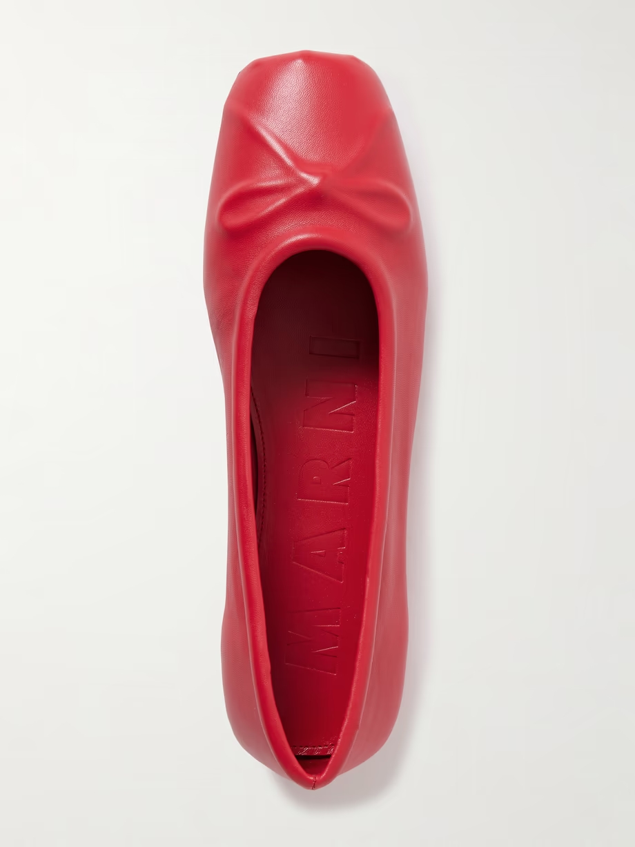 Embossed leather ballet flats Embossed leather ballet flats