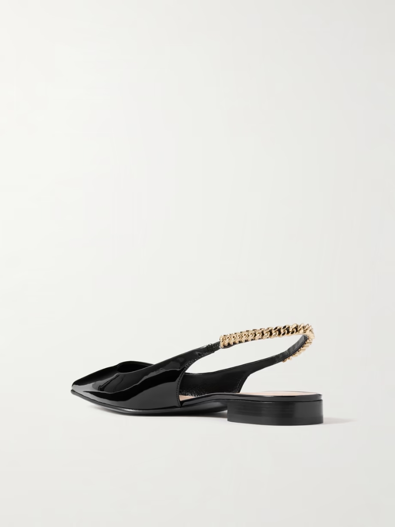 Signoria embellished patent-leather ballet flats Signoria embellished patent-leather ballet flats