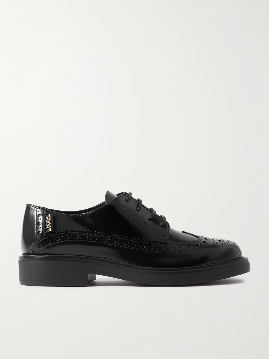 Embellished patent-leather brogues Embellished patent-leather brogues