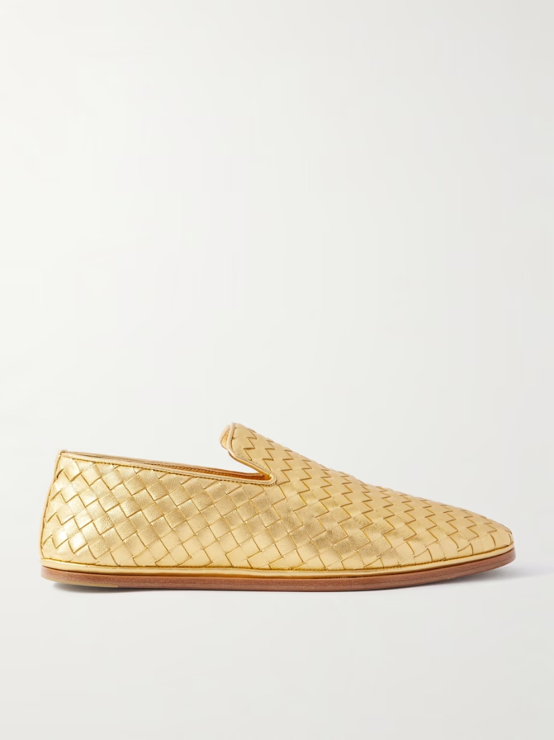 Sunday intrecciato metallic leather loafers Sunday intrecciato metallic leather loafers