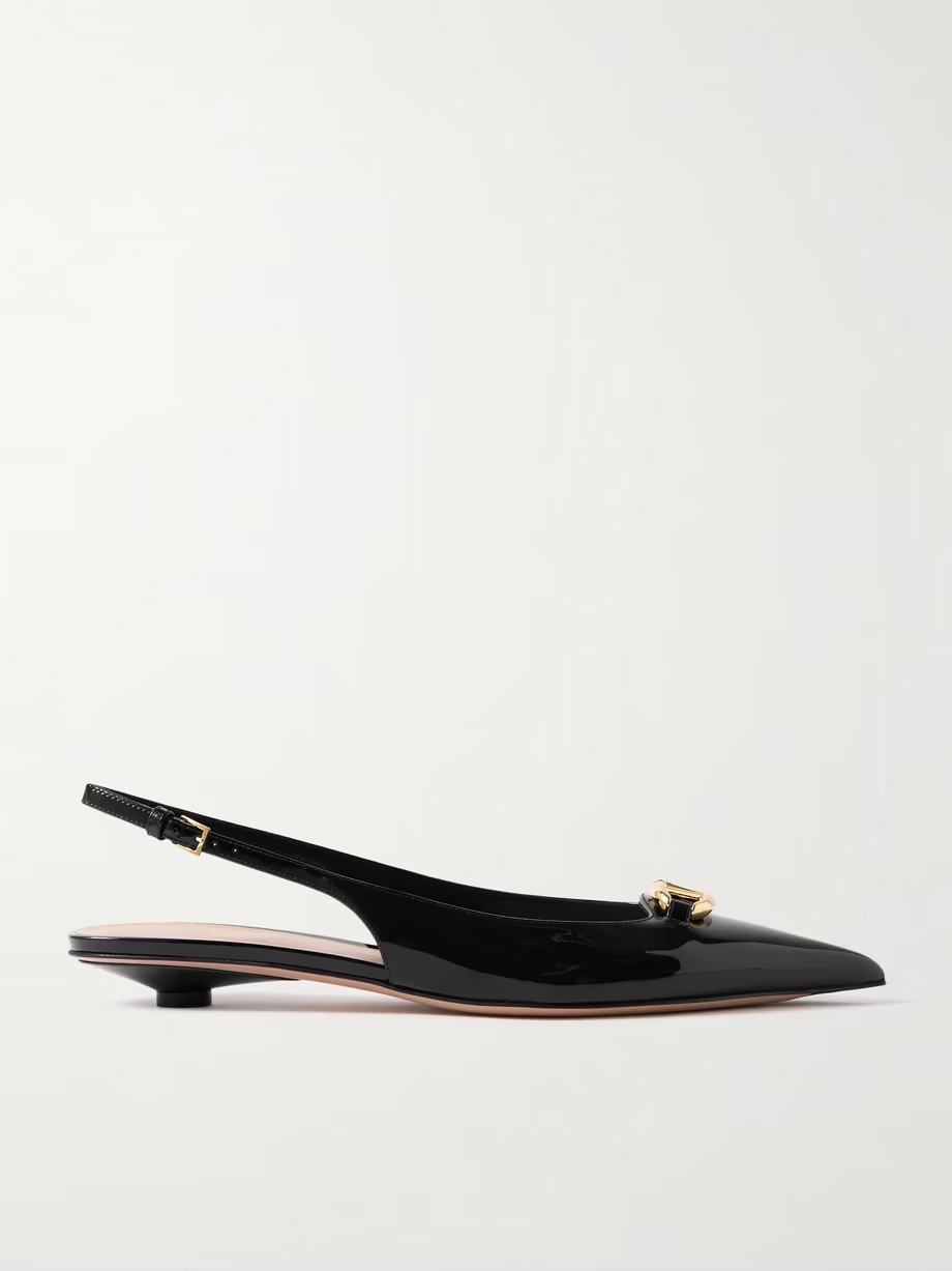 VLOGO Bold 20 embellished patent-leather pumps VLOGO Bold 20 embellished patent-leather pumps