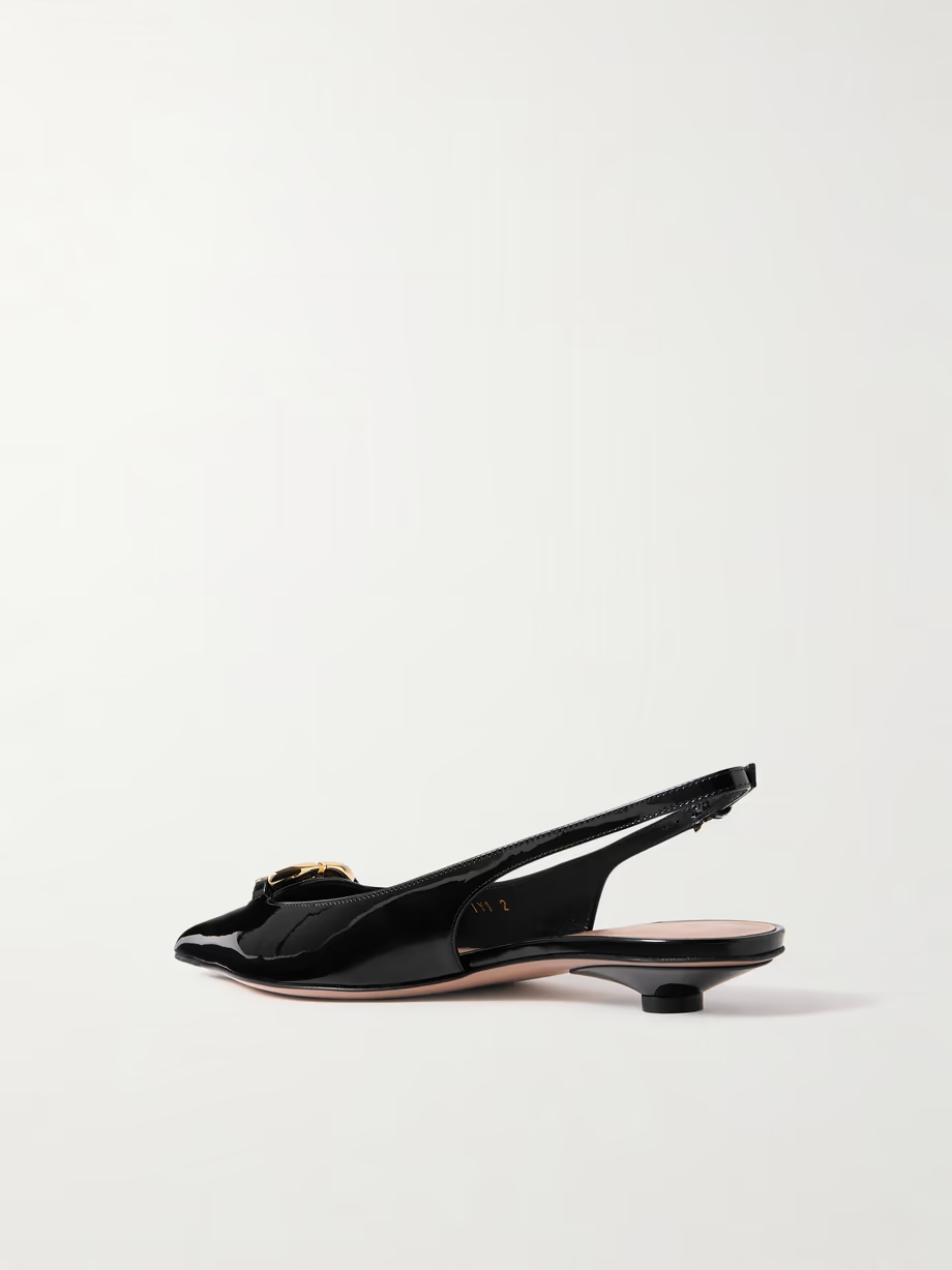 VLOGO Bold 20 embellished patent-leather pumps VLOGO Bold 20 embellished patent-leather pumps