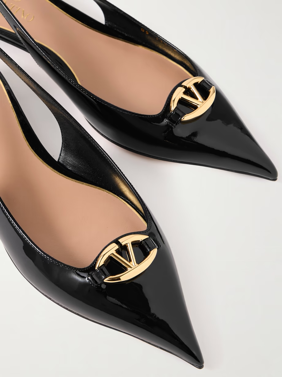 VLOGO Bold 20 embellished patent-leather pumps VLOGO Bold 20 embellished patent-leather pumps