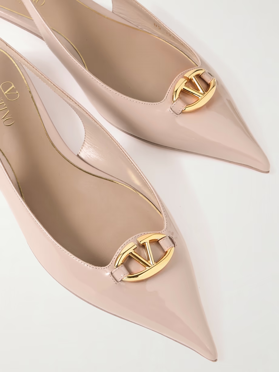 VLOGO Bold 20 embellished patent-leather pumps VLOGO Bold 20 embellished patent-leather pumps