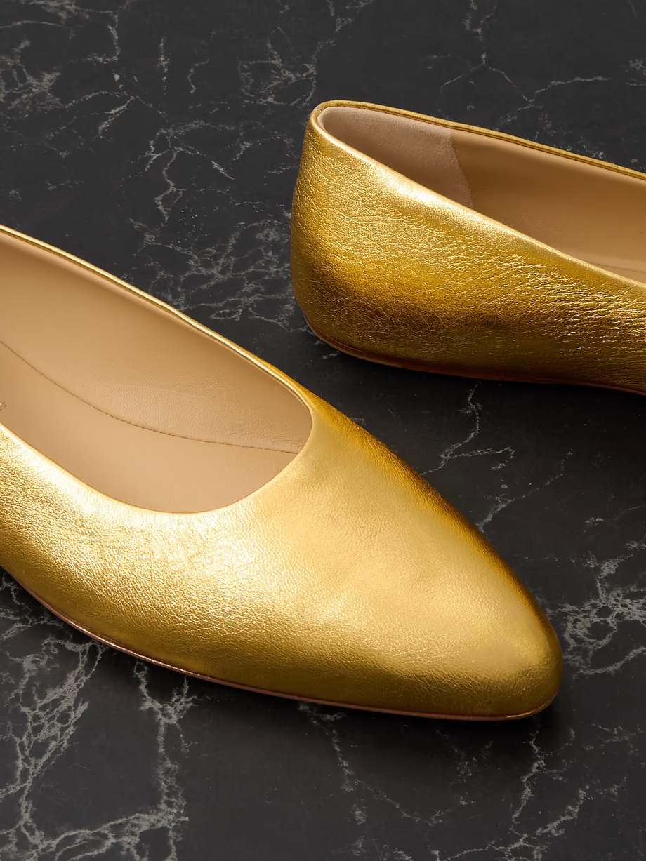 Andre metallic leather ballet flats Andre metallic leather ballet flats