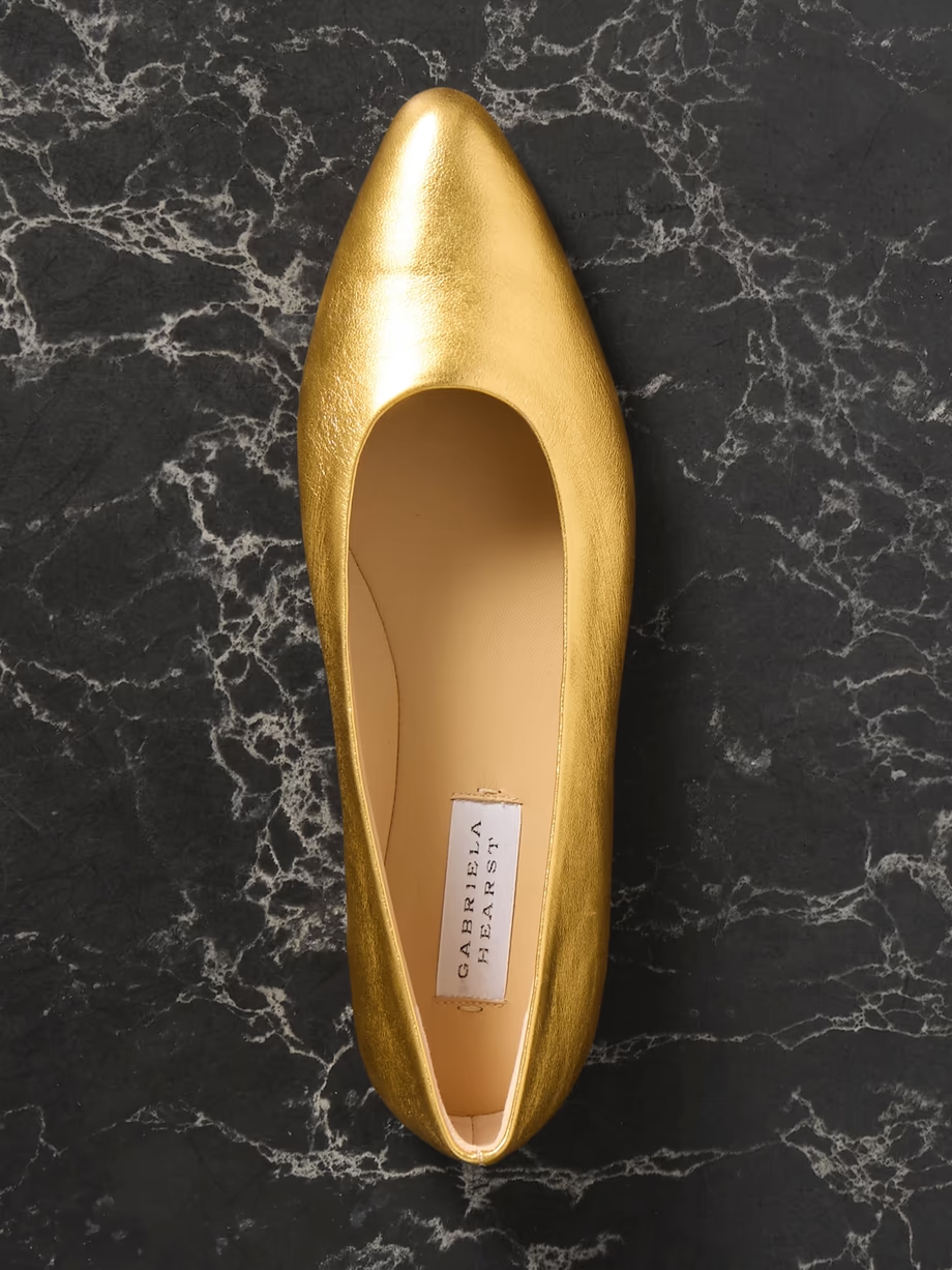 Andre metallic leather ballet flats Andre metallic leather ballet flats