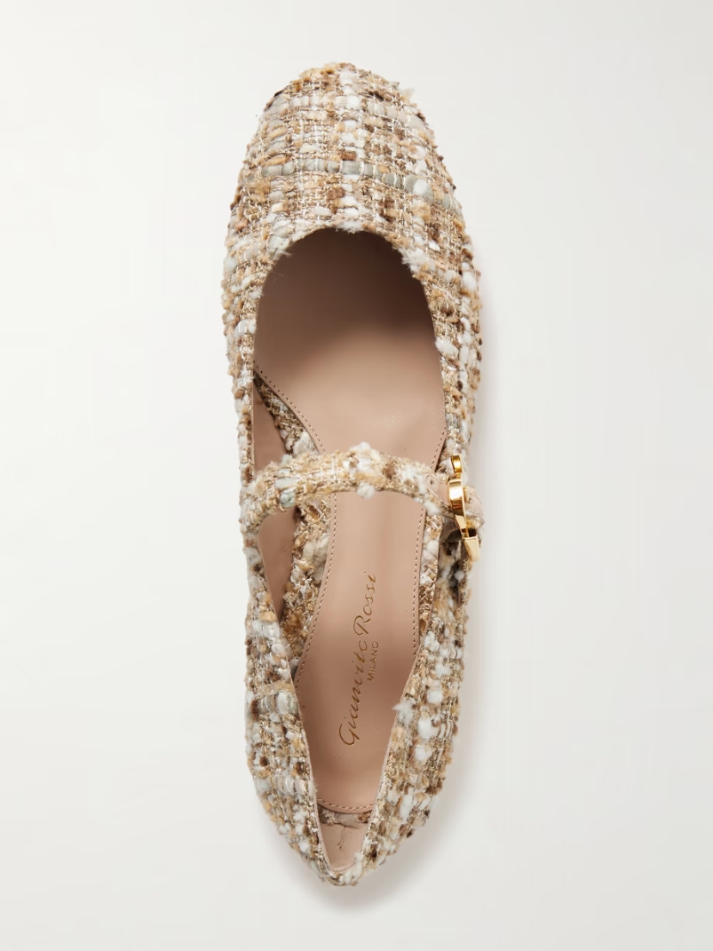 Tweed Mary Jane ballet flats Tweed Mary Jane ballet flats
