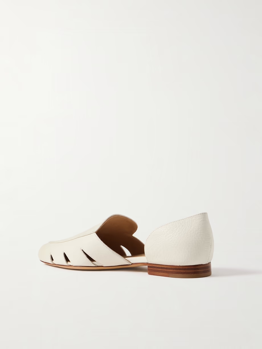 Rory cutout textured-leather loafers Rory cutout textured-leather loafers