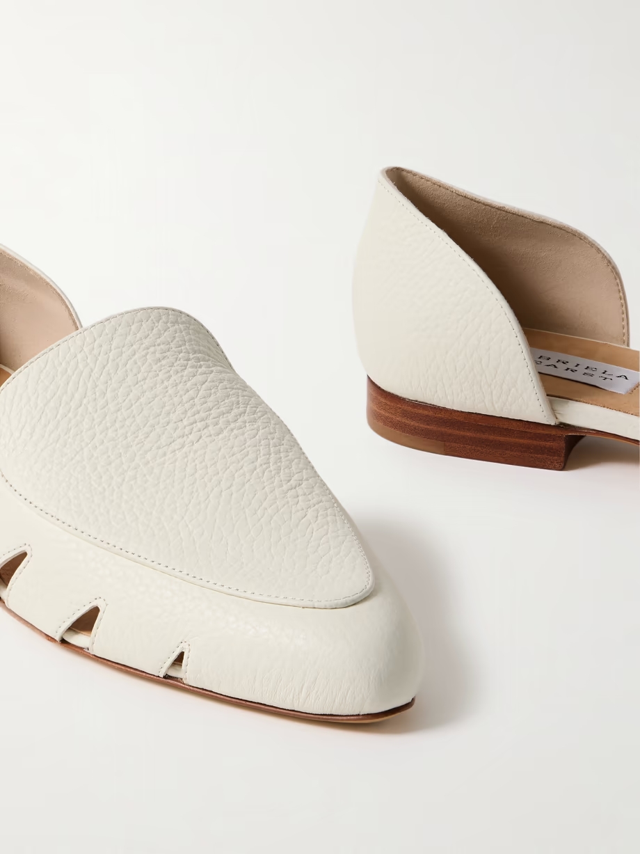 Rory cutout textured-leather loafers Rory cutout textured-leather loafers
