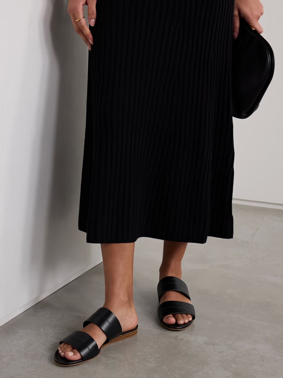 Lora leather slides Lora leather slides