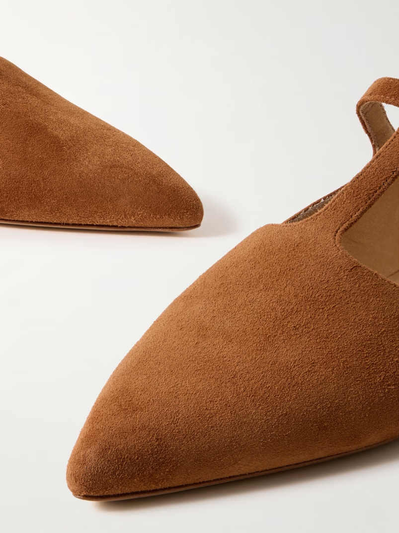 Lola Ballerina suede Mary Jane point-toe flats Lola Ballerina suede Mary Jane point-toe flats