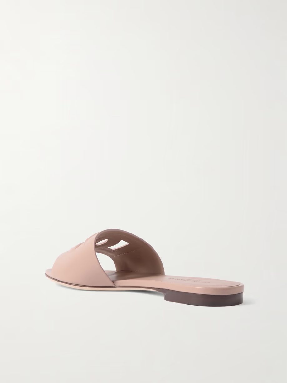 Bianca cutout leather slides Bianca cutout leather slides