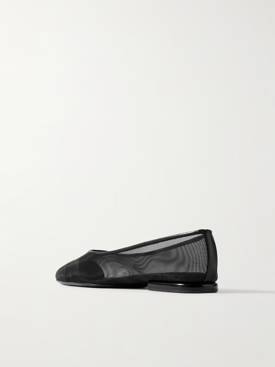 Primula leather-trimmed mesh point-toe flats Primula leather-trimmed mesh point-toe flats