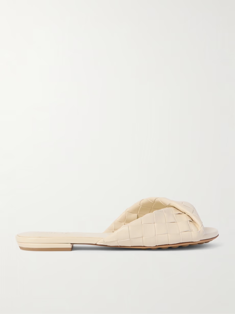 Blink intrecciato leather slides Blink intrecciato leather slides
