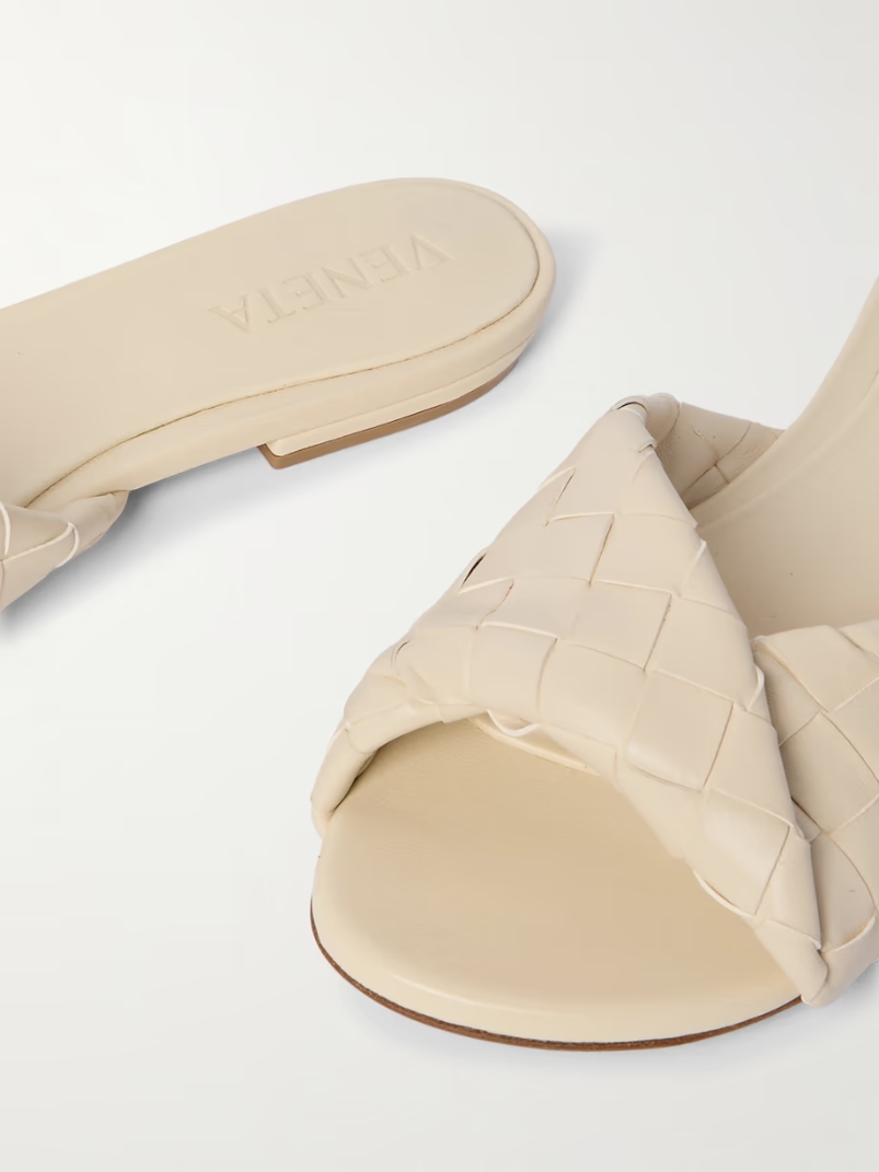 Blink intrecciato leather slides Blink intrecciato leather slides